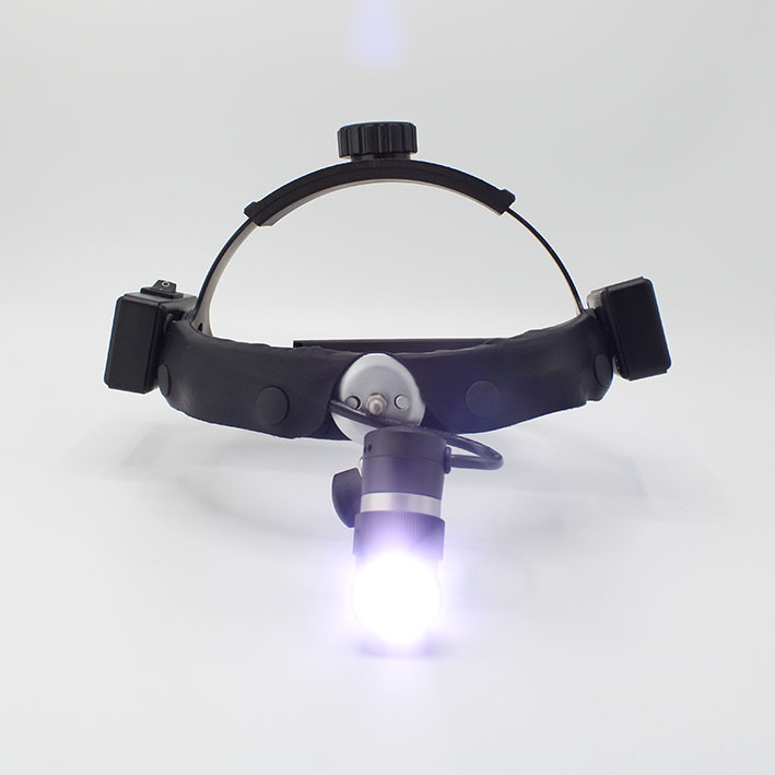 Pannlampa LED-ljus med Li-jon batteripack svart med huvudband - Bild 3