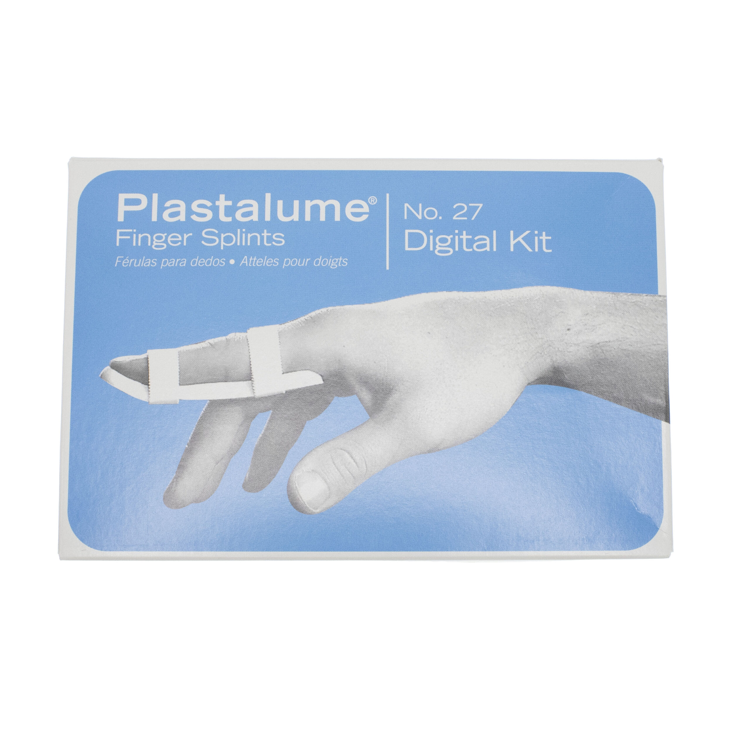 Fingerskena plastalume låda med 9x3st