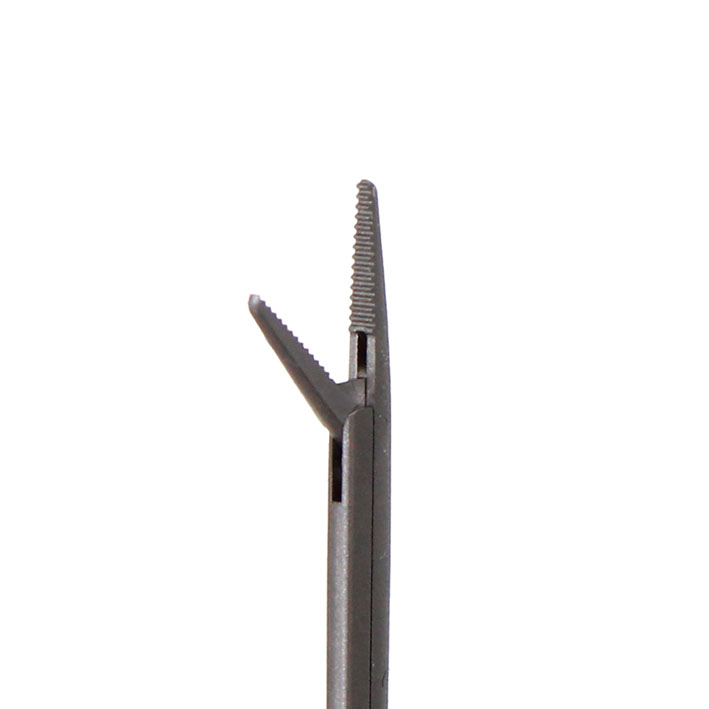 Krokodiltång öron Hartmann-Wullstein mikro gracil räfflat gap 0,8x4mm 8cm - Bild 2