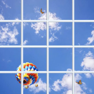 Skytak IP-anpassat (tål fukt) LED-belysning 60x60cm med himmelsmotiv - Bild 2