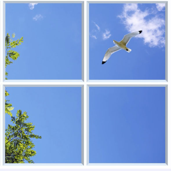 Skytak LED-belysning 120x120cm med himmelsmotiv - Bild 5